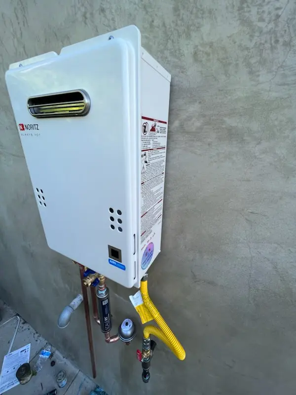 Tankless water heater installation for Rickenbach homes